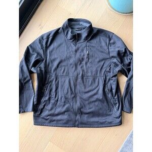 Swiss Tech Jacket Mens 3XL Big & Tall Black Softshell Full Zip Pockets Lined